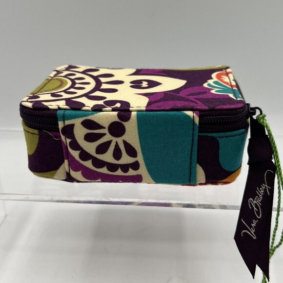 Vera Bradley NWT Plum Crazy Pill Case 7+1 Days Purple Butter Yellow Artsy Boho - Picture 7 of 10